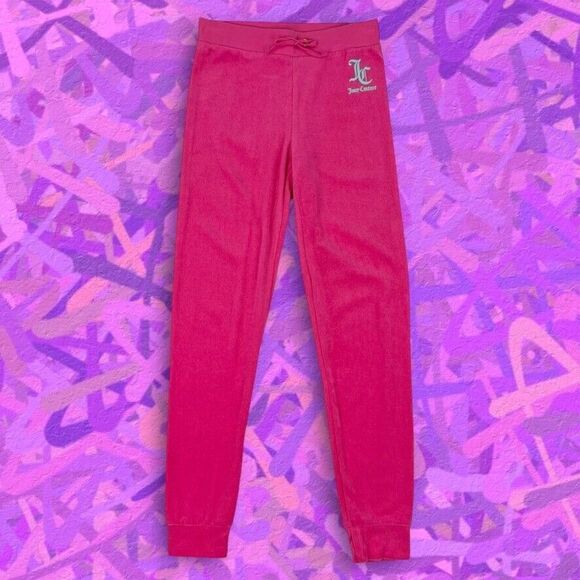 Juicy Couture Girls MT Zuma Pants Pink Terry Size 10 Jogger Lounge Lightweight - Picture 14 of 14